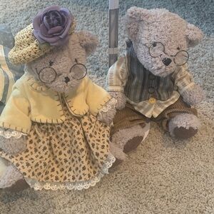 Boyds Bears Stuffed Animals in Yellow and Brown Outfits
